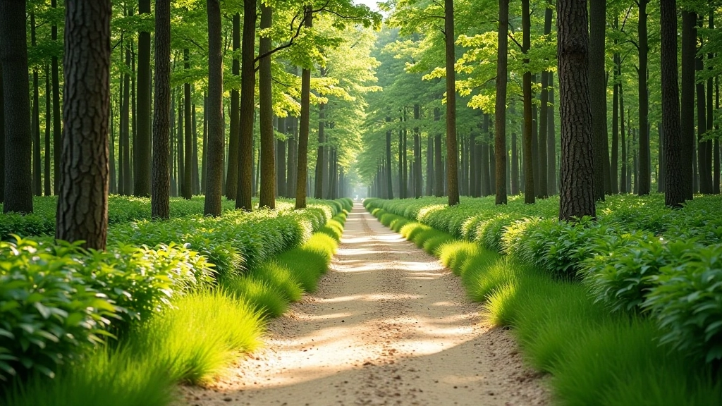 Easy accessible woodland path with clear signage